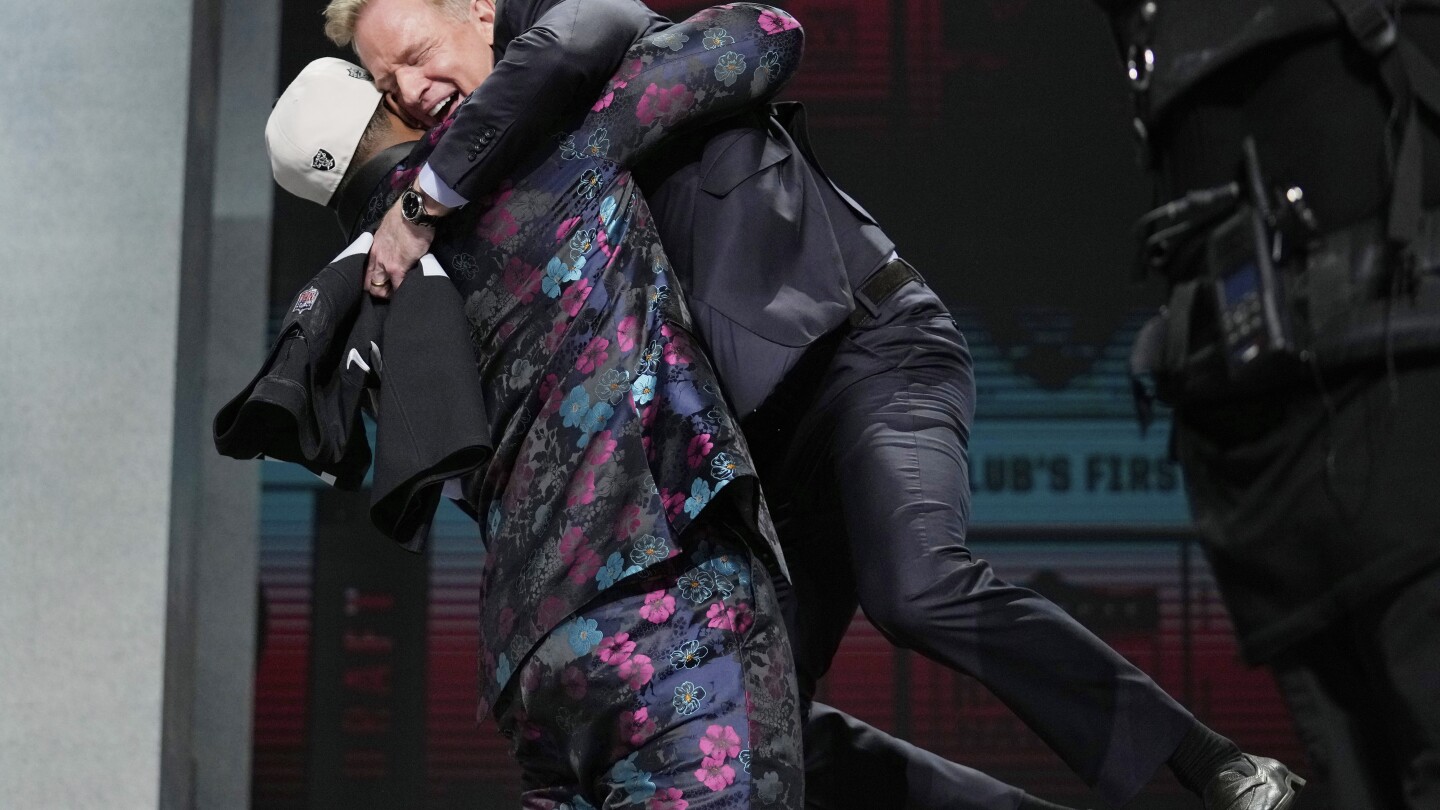NFL Commissioner Roger Goodell is ready for more celebratory hugs that can turn into heavy lifting