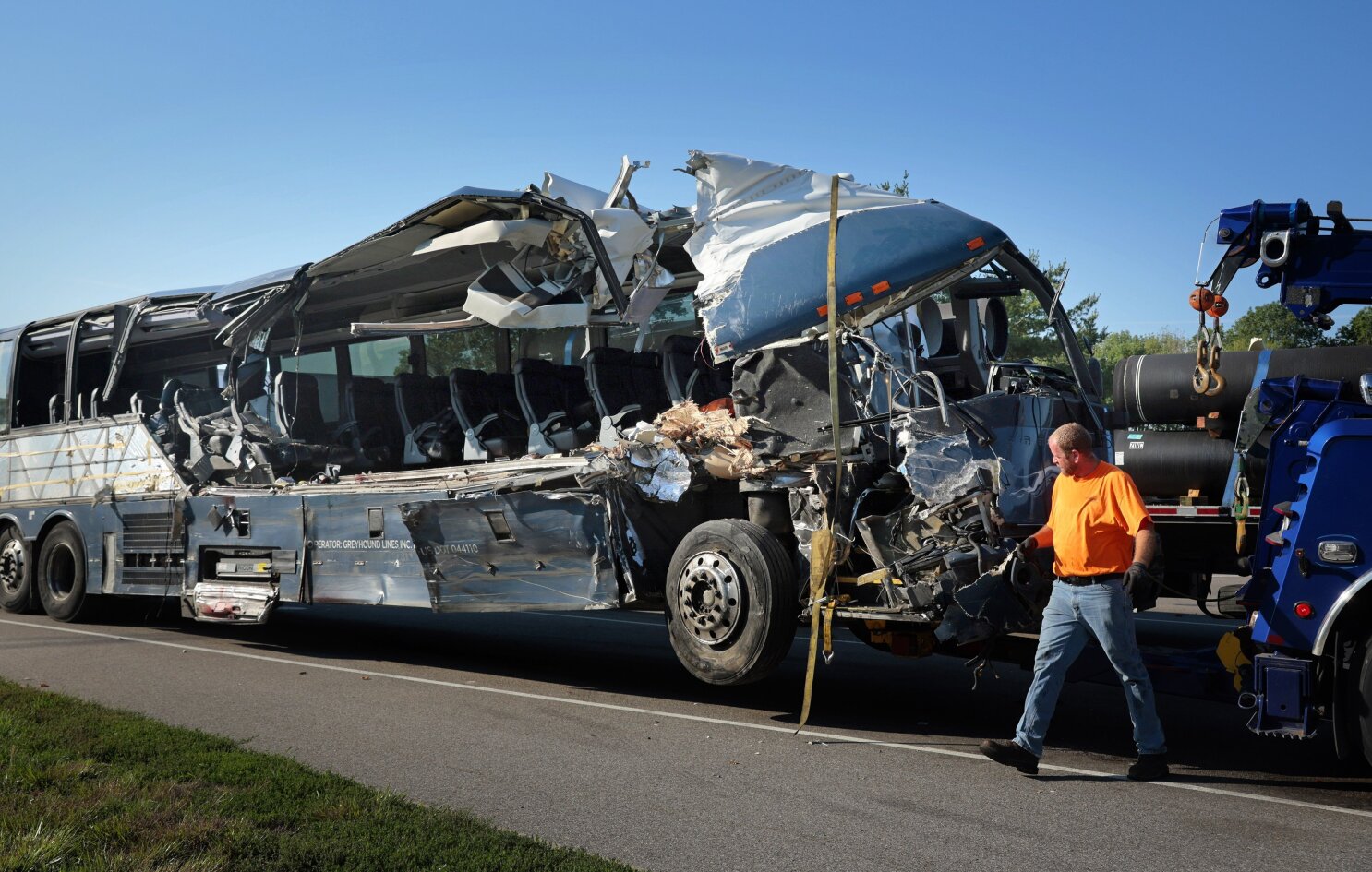 Shortage of overnight truck parking contributed to deadly Greyhound bus crash, regulators say