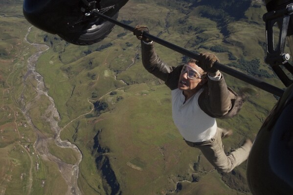 This image shows Tom Cruise in a still from the film "Mission: Impossible - The Final Reckoning." (Paramount Pictures via AP)