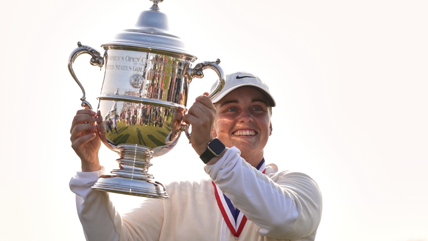 Sweden's Maja Stark wins the U.S. Women's Open for her first major championship