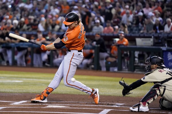 Mullins hits a 3-run homer to start a six-run inning, leading Orioles past  the Diamondbacks 7-3