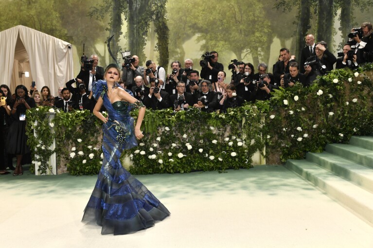 Zendaya attends The Metropolitan Museum of Art's Costume Institute benefit gala celebrating the opening of the "Sleeping Beauties: Reawakening Fashion" exhibition on Monday, May 6, 2024, in New York. (Photo by Evan Agostini/Invision/AP)