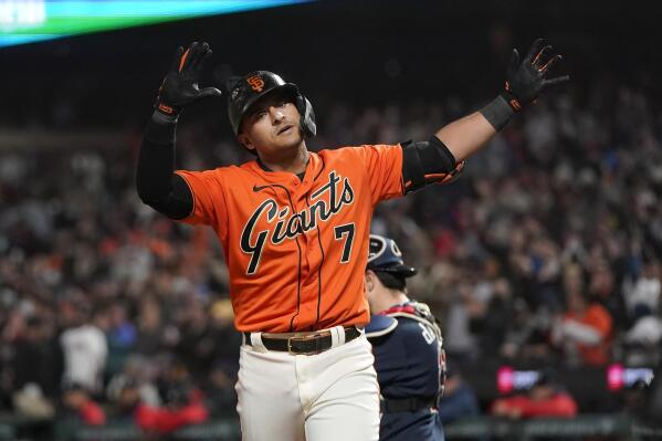 San Francisco, California, USA. 17th Sep, 2021. The SF Giants celebrate San  Francisco Giants pinch hitter pitcher Kevin Gausman's (34) sacrifice fly  that drove in the winning run, during a MLB baseball