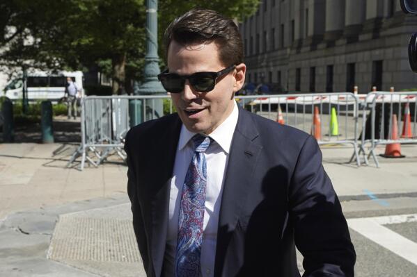 Anthony Scaramucci leaves Federal court in New York, Thursday, June 24, 2021. He was to testify in the trial of Chicago banker, Stephen Calk, on charges he tried to buy himself a senior post in former President Donald Trump's administration by making risky loans to Trump onetime campaign chairman, Paul Manafort. (AP Photo/Richard Drew)