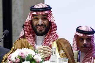 Saudi Arabian Crown Prince Mohammed bin Salman Al Saud attends Partnership for Global Infrastructure and Investment event on the day of the G20 summit in New Delhi, India, Sept. 9, 2023. (AP Photo/Evelyn Hockstein, Pool)