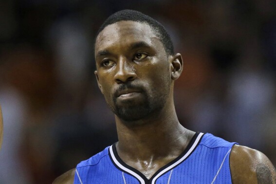 FILE - Orlando Magic guard Ben Gordon is shown during the first half of an NBA basketball game against the Miami Heat, Monday, Dec. 29, 2014, in Miami. Former NBA player Ben Gordon pleaded not guilty to weapons and threatening charges Tuesday, July 11, 2023, in connection with an incident at a Connecticut juice shop where people said he was acting erratically and several police officers forced him to the ground. (AP Photo/Lynne Sladky, File)