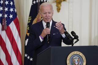 FILE - President Joe Biden speaks during an event in the East Room of the White House, Aug. 10, 2022, in Washington. Biden will host a White House summit next month aimed at combatting a spate of hate-fueled violence in the U.S., as he works to deliver on his campaign pledge to "heal the soul of the nation." (AP Photo/Evan Vucci, File)