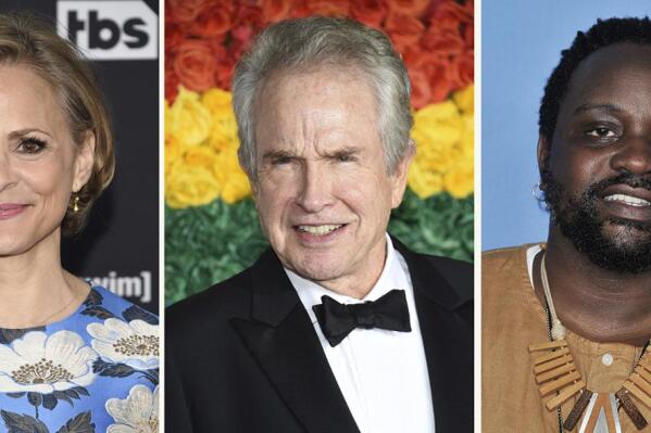 This combination photo of celebrities with birthdays from March 27-April 2 shows Jessica Chastain, from left, Lady Gaga, Amy Sedaris, Warren Beatty, Brian Tyree Henry, David Oyelowo and Roselyn Sanchez. (AP Photo)