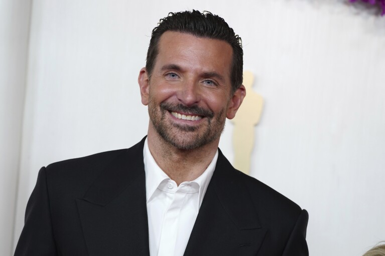 Bradley Cooper arrives at the Oscars on Sunday, March 10, 2024, at the Dolby Theatre in Los Angeles. (Photo by Jordan Strauss/Invision/AP)