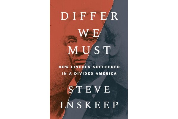 This cover image released by Penguin Press shows "Differ We Must: How Lincoln Succeeded in a Divided America" by Steve Inskeep. (Penguin Press via AP)