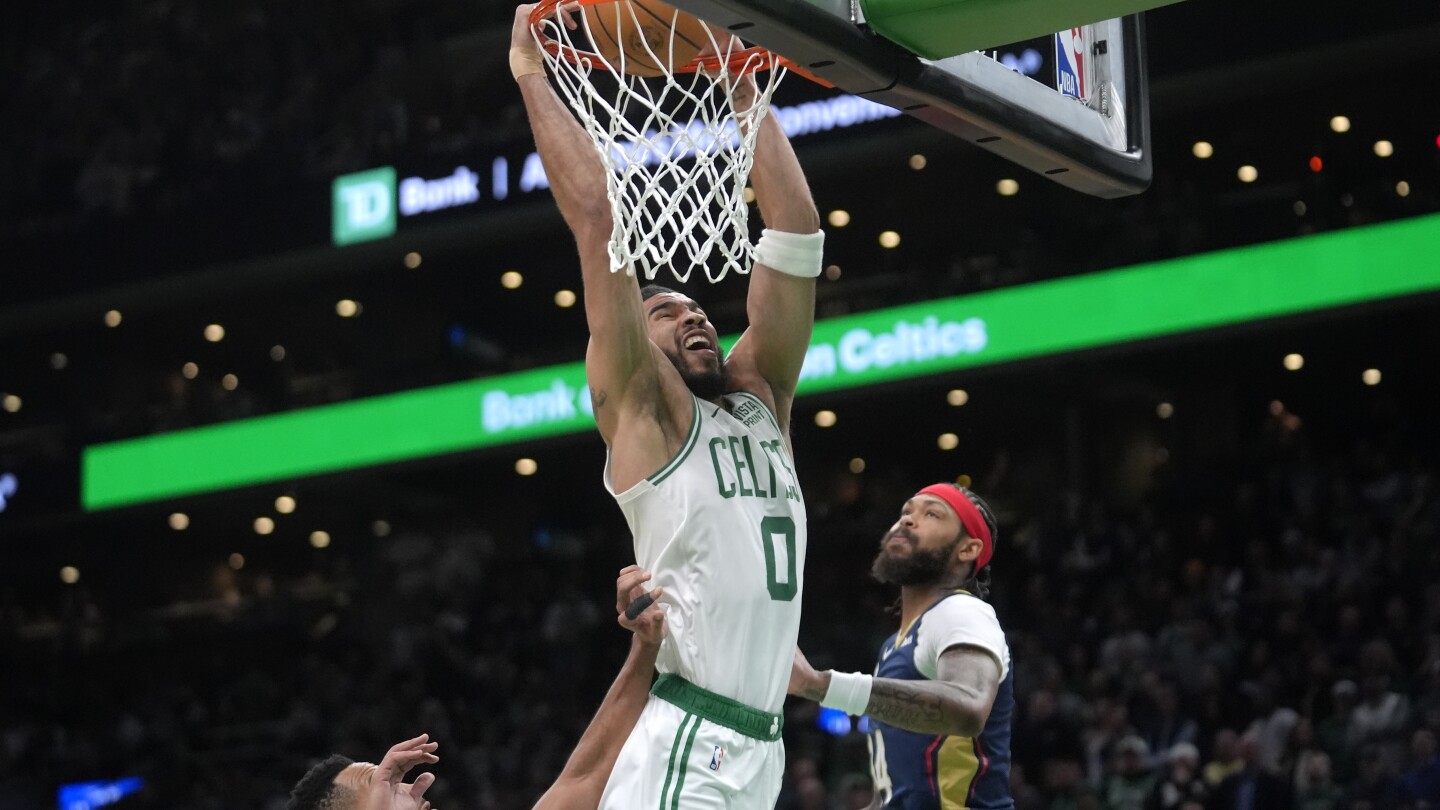 Boston Celtics Rally to Beat New Orleans Pelicans 118-112: Jayson Tatum Scores 26 Points