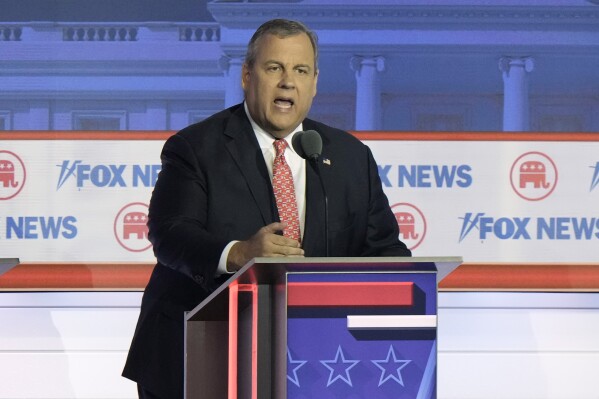 FILE - Former New Jersey Gov. Chris Christie speaks during a Republican presidential primary debate hosted by FOX News Channel Wednesday, Aug. 23, 2023, in Milwaukee. (AP Photo/Morry Gash, File)