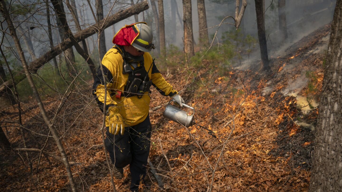 First rain and then fire chase people from their homes in North and South Carolina
