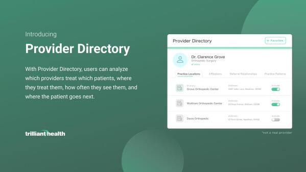Trilliant Health Provider Directory (Graphic: Business Wire)
