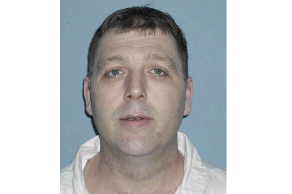 This undated photo released by the Alabama Dept. of Corrections shows Jamie Mills. The Alabama Supreme Court on March 20,2024, authorized Alabama's governor to set an execution date for death row inmate Jamie Mills. Mills was convicted of killing Floyd and Vera Hill during a 2004 robbery in Marion County. (Alabama Department of Corrections via AP)