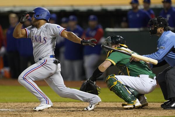 The Texas Rangers defeated the Oakland A's for their eighth