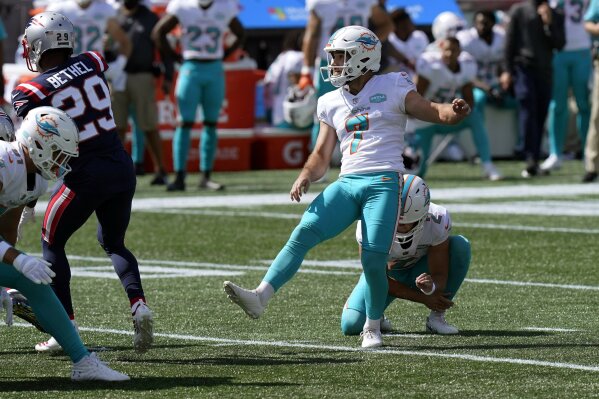 Miami Dolphins linebacker Jerome Baker (55) pursues a play on