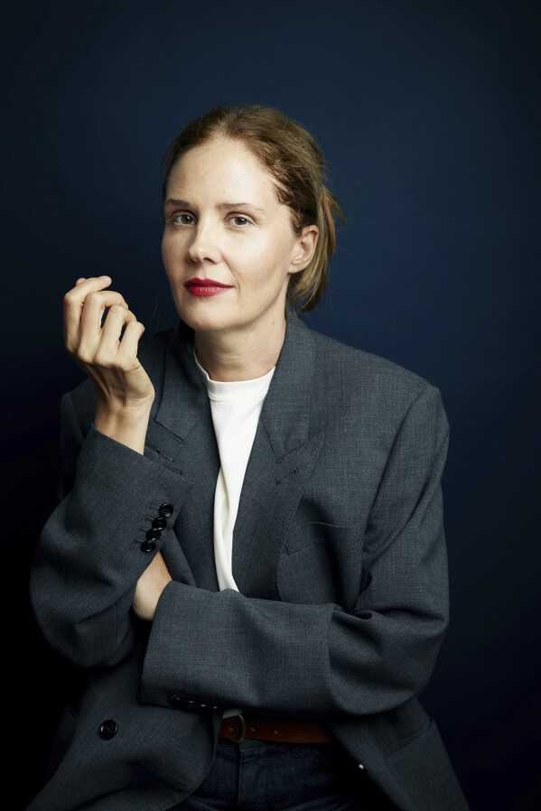 Director Justine Triet poses for a portrait to promote the film "Anatomy of a Fall" on Friday, Oct. 6, 2023, in New York. (Photo by Taylor Jewell/Invision/AP)