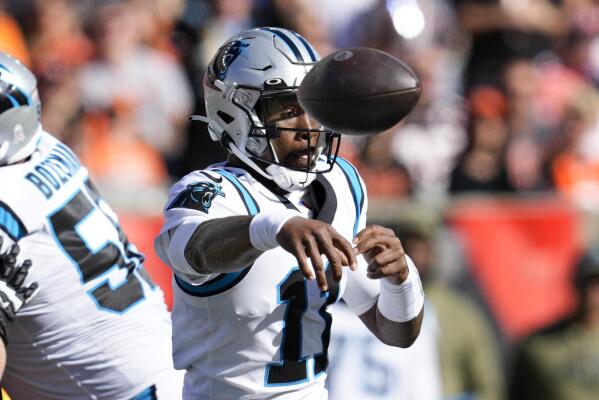 Panthers ponder QB situation after rout by Bengals