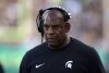 Michigan State coach Mel Tucker walks the sideline during the second half of an NCAA college football game against Richmond, Saturday, Sept. 9, 2023, in East Lansing, Mich. Michigan State won 45-14. (AP Photo/Al Goldis)