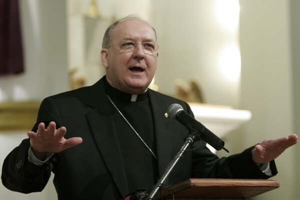 Bishop Kevin Farrell speaks at a news conference in Dallas, March 6, 2007, after being named by Pope Benedict XVI as the new head of the Roman Catholic Diocese of Dallas. (AP Photo/Ron Heflin, File)