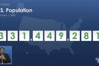 FILE- In this file image from video provided by the U.S. Census Bureau, a sign language interpreter, lower left, signs for acting director of the U.S. Census Bureau Ron Jarmin, who is speaking off camera, as a graphic showing the U.S. population as of April 1, 2020, is displayed during a virtual news conference. When U.S. Census Bureau workers couldn't find out any information about some households after repeatedly mailing them questionnaire reminders and sending census takers to knock on their doors, the statisticians turned to an obscure, last-resort statistical technique known as “imputation.” Less than 1% of households were counted using the technique during the 2020 census. But some conservative political groups are questioning it, potentially laying a foundation for legal challenges to the data that will ultimately be used for drawing congressional and legislative districts. (U.S. Census Bureau via AP)