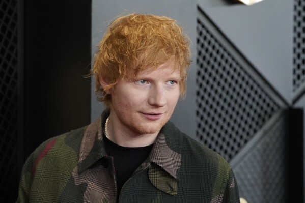 Ed Sheeran arrives at the 66th annual Grammy Awards on Sunday, Feb. 4, 2024, in Los Angeles. (Photo by Jordan Strauss/Invision/AP)