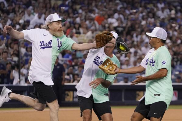 Dodgers Bryan Cranston 2022 MLB All-Star Celebrity Softball Game White  Green Jersey