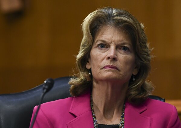 Sen. Lisa Murkowski, R-Alaska, listens to testimony by Dr. Anthony Fauci, director of the National Institute of Allergy and Infectious Diseases, before the Senate Committee for Health, Education, Labor, and Pensions hearing, Tuesday, May 12, 2020 on Capitol Hill in Washington.   (Toni L. Sandys/The Washington Post via AP, Pool)