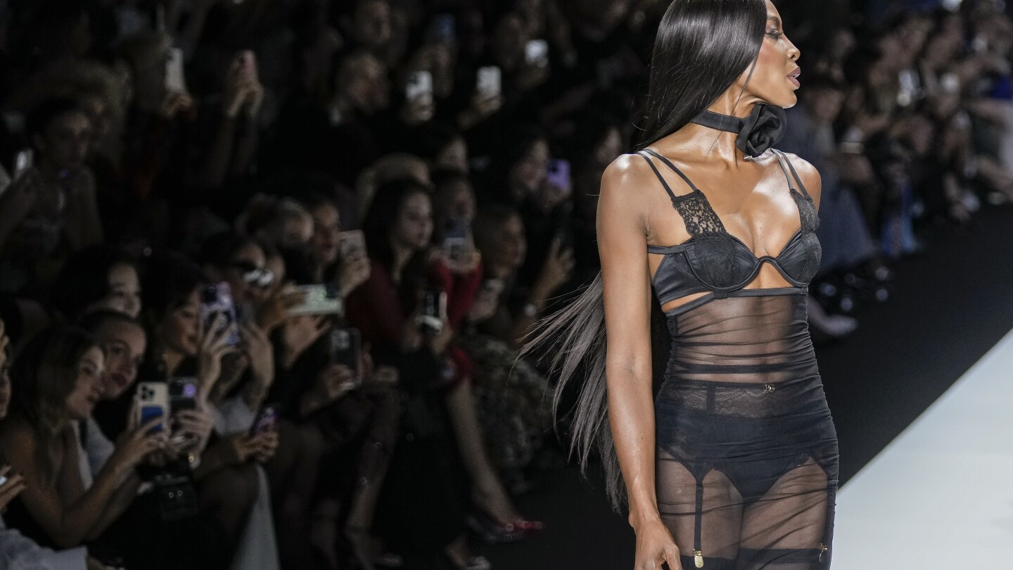 MILAN FASHION PHOTOS: Naomi Campbell stuns at Dolce&Gabbana in collection highlighting  lingerie