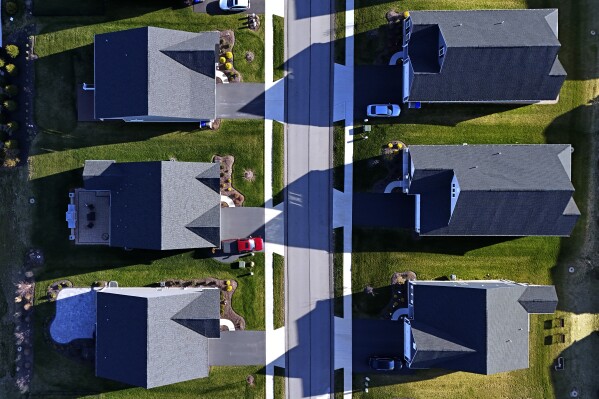 A housing development in Middlesex, Pa., is shown on Friday, March 29, 2024. Holding out for more attractive mortgage rates could give homebuyers some financial breathing room.(AP Photo/Gene J. Puskar)