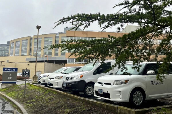 The Asante Rogue Regional Medical Center is pictured in Medford, Ore., on Jan. 4, 2024. The first lawsuit filed Monday, Feb. 26, 2024, brought amid reports that a nurse at the southern Oregon hospital replaced intravenous fentanyl drips with tap water seeks up to $11.5 million on behalf of the estate of a 65-year-old man who died. (Janet Eastman/The Oregonian/The Oregonian via AP)