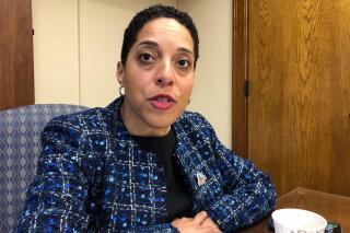FILE - St. Louis Circuit Attorney Kim Gardner speaks in St. Louis, Jan. 13, 2020. Gardner is accusing Missouri Attorney General Andrew Bailey of political gamesmanship in his effort to remove her from office. Bailey filed suit in 2022 to oust Gardner, accusing her among other things of failing to adequately prosecute homicides and other crime in St. Louis. (AP Photo/Jim Salter, File)