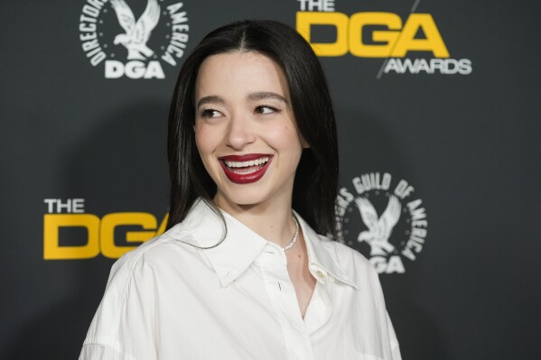 Mikey Madison arrives at the 77th Directors Guild of America Awards on Saturday, Feb. 8, 2025, in Beverly Hills, Calif. (AP Photo/Chris Pizzello)