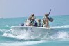 Somalia maritime police from PMPF patrol in the Gulf of Aden off the coast of semi-autonomous Puntland State in Somalia, Sunday, Nov. 26, 2023. Somalia’s maritime police force on Thursday, Nov. 30 intensified patrols in the Red Sea following a failed pirate hijacking of a ship in the Gulf of Aden earlier this week. (AP Photo/Jackson Njehia)