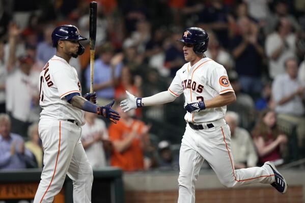 Altuve slugs way into MLB history as Astros down Rangers 8-4 - The San  Diego Union-Tribune