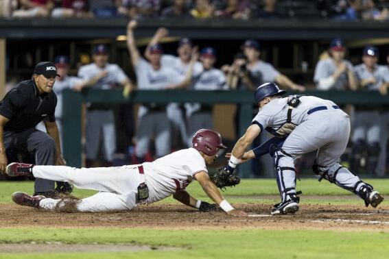 Texas rallies in the 9th inning to take Game 1 of the Stanford Super  Regional