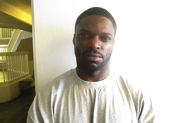 This Feb. 5, 2021 file photo provided by the Oklahoma Department of Corrections shows Michael Dewayne Smith, who is scheduled to be executed on April 4, 2024. His attorneys made a last-ditch plea for clemency on Wednesday, March 6, 2024, before the Oklahoma Pardon and Parole Board. (Oklahoma Department of Corrections via AP)