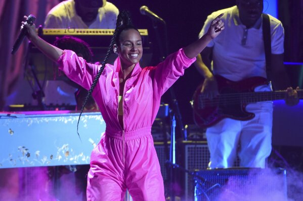 FILE - Alicia Keys performs a medley at the 20th Latin Grammy Awards on Nov. 14, 2019, in Las Vegas. Keys turns 41 on Jan. 25. (AP Photo/Chris Pizzello, File)