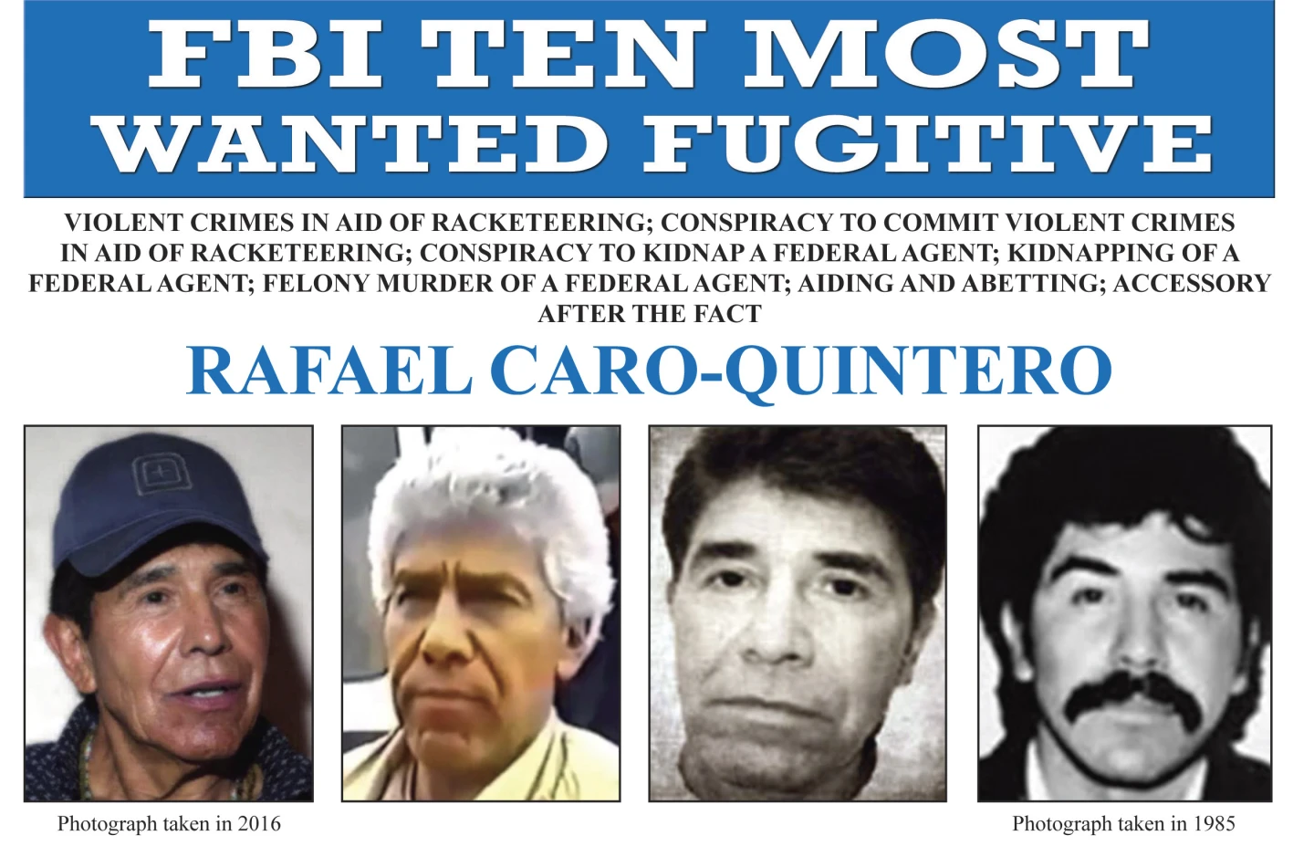 Mexican Drug Lord Rafael Caro Quintero Pleads Not Guilty in 1985 Killing of U.S. Federal Agent