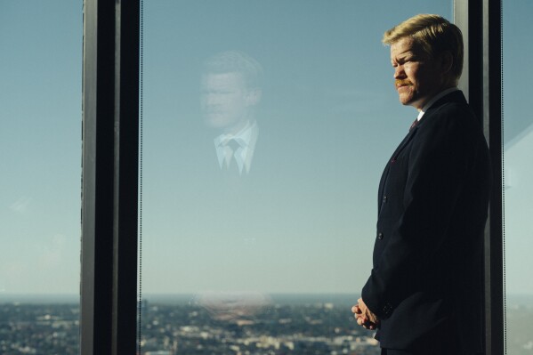 This image released by Searchlight Pictures shows Jesse Plemons in a scene from "Kinds of Kindness." (Atsushi Nishijima/Searchlight Pictures via AP)