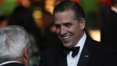 FILE - Hunter Biden talks with guests before President Joe Biden offers a toast during a State Dinner for India's Prime Minister Narendra Modi at the White House in Washington, June 22, 2023. The Republican chairmen of three key House committees are joining forces to probe the Justice Department's handling of charges against Hunter Biden after making sweeping claims about misconduct at the agency. (AP Photo/Susan Walsh)