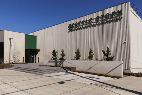 The Seattle Storm's new performance center stands in Seattle on Thursday, April 18, 2024. (Erika Schultz/The Seattle Times via AP)