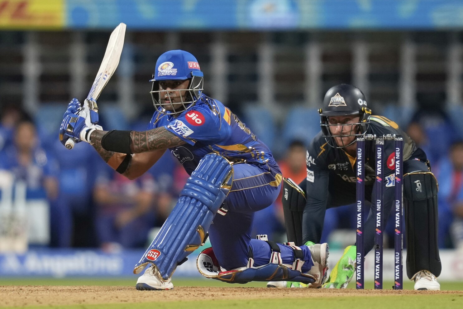 Gujarat moves to top of IPL and ends Mumbai's six-match winning streak