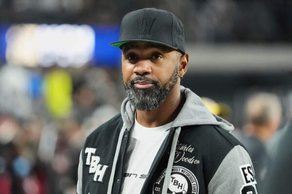 Charles Woodson before an NFL football game between the Las Vegas Raiders and the Atlanta Falcons, Monday, Dec. 16, 2024, in Las Vegas. (AP Photo/Rick Scuteri, File)