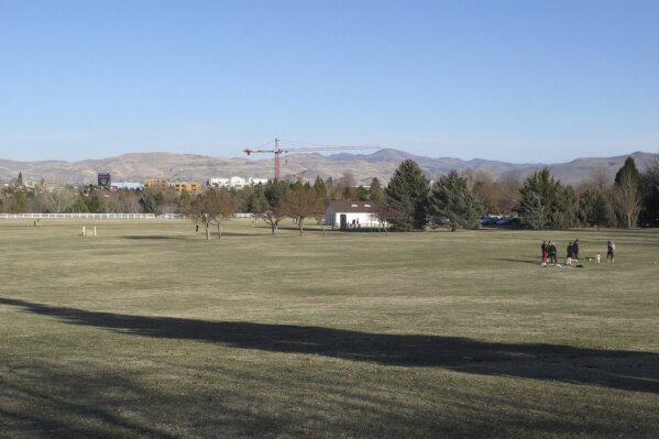 This Saturday, Feb. 22, 2020 photo, shows part of the forested area and open space at Rancho San Rafael Regional Park just west of the campus of the University of Nevada, Reno. The park owned by Washoe County comprises the entire county's voting Precinct 7321 where only one person, a park employee lives. Unbeknownst to many, 108 of Washoe County's 555 precinct have no registered voters. (AP Photo/Scott Sonner)