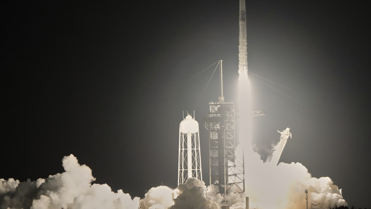 Astronauts from India, Poland and Hungary blast off on a privately funded trip to the space station