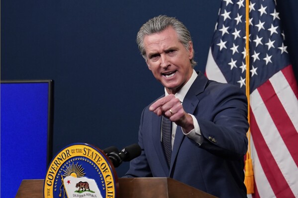 Calif. Gov. Gavin Newsom presents his revised state budget during a news conference in Sacramento, Calif., Wednesday, May 14, 2025. (Photo/Rich Pedroncelli,File)
