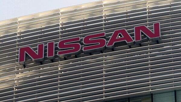 
              The logo of Nissan is seen at Nissan Motor Co. Global Headquarters in Yokohama near Tokyo Wednesday, Nov. 21, 2018. France's Renault says it has decided to keep its CEO Carlos Ghosn on despite his arrest in Japan on allegations that he misused assets of partner Nissan Motor Co. and misreported his income. Renault's board of directors announced late Tuesday that the No. 2 at the company, Chief Operating Officer Thierry Bollore, would temporarily fill in for Ghosn. (AP Photo/Eugene Hoshiko)
            