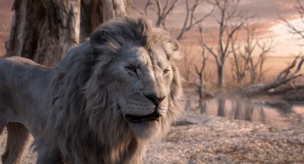 This image released by Disney shows Kiros, voiced by Mads Mikkelson, in a scene from "Mufasa: The Lion King." (Disney via AP)